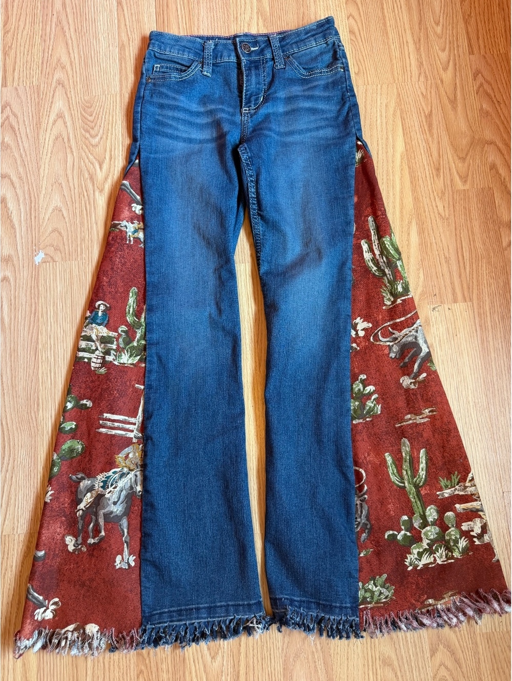 Wrangler Girls Size 10 Regular Western Wide Leg Jeans Custom Made